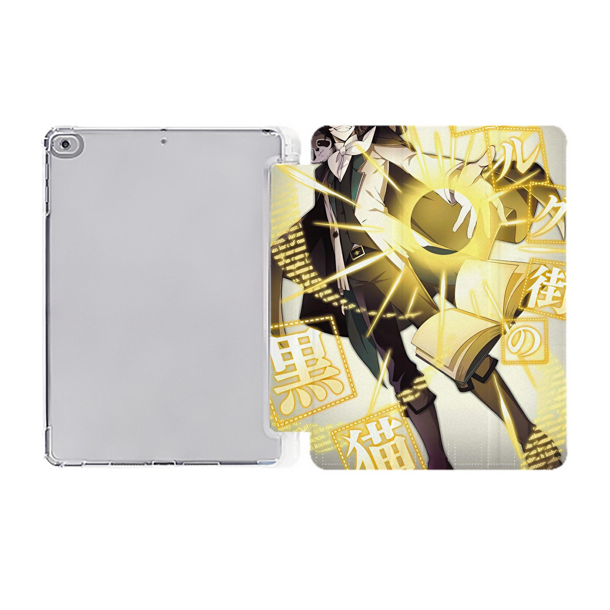 （画像用） 文豪ストレイドッグス Bungo Stray Dogs IPad ケース ペン収納付き 三つ折りスタンド PUレザー×シリコン 対応機種9.5/10.5/10.9インチ